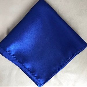 Men’s Bright Cobalt Blue Polyester Pocket Square